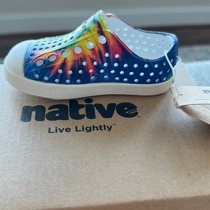 NWT Native children shoes. Tie Dye print.